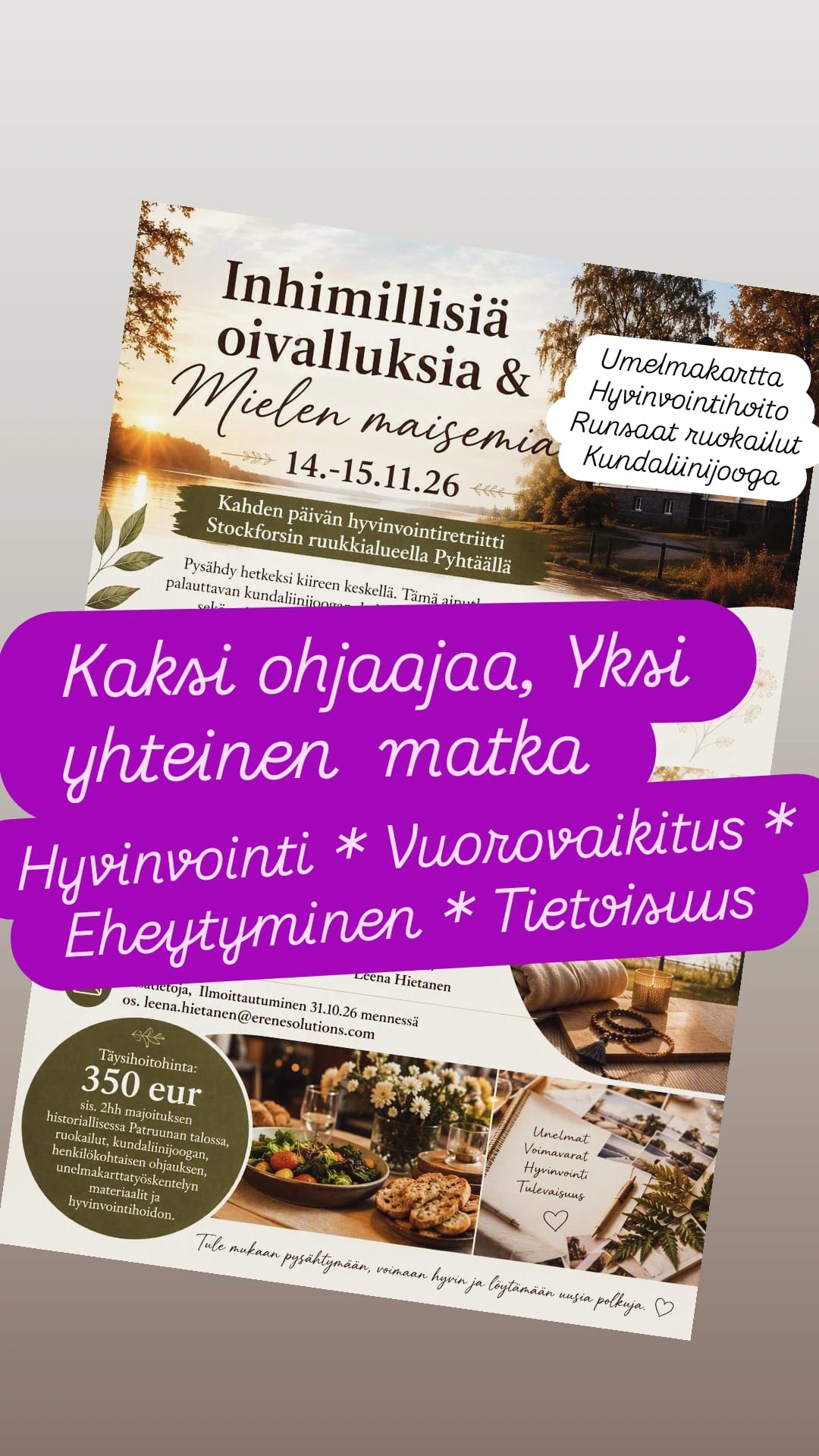 Hyvinvointi&shy;retriitti